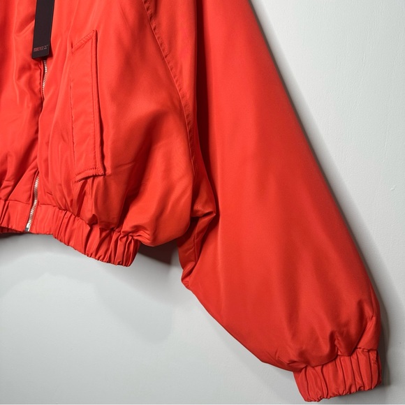 Forever 21 Orange Crop Bomber Jacket - Picture 7 of 15